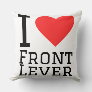 I love front lever throw pillow