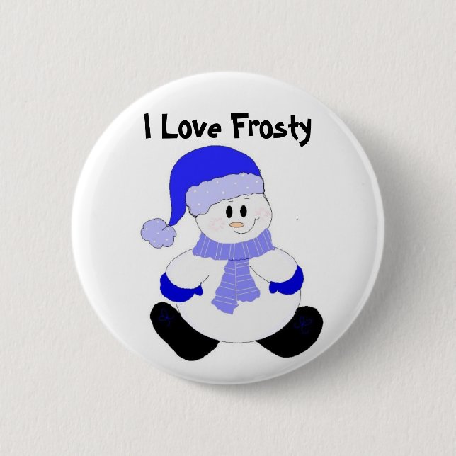 I Love Frosty 2 Inch Round Button (Front)