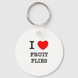 I Love Fruit Flies Keychain