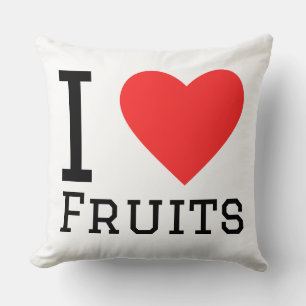 I love fruits throw pillow