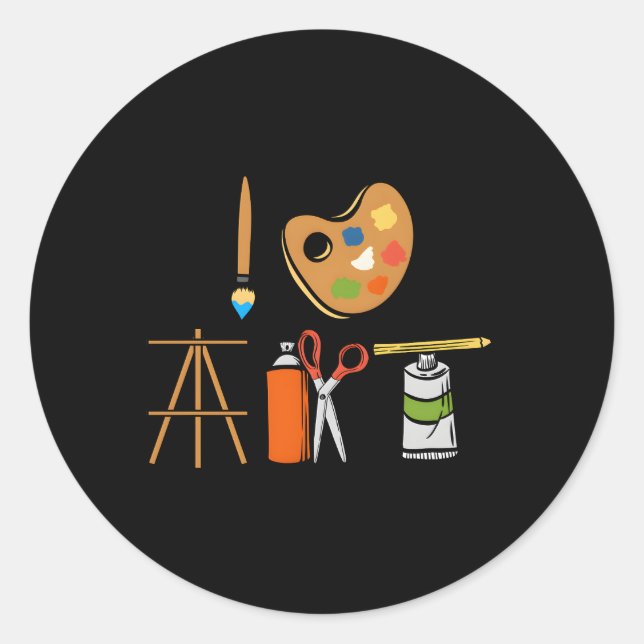 I Love Fun Craft Classic Round Sticker (Front)