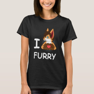 I Love Furries Furry Animal Lover T-Shirt