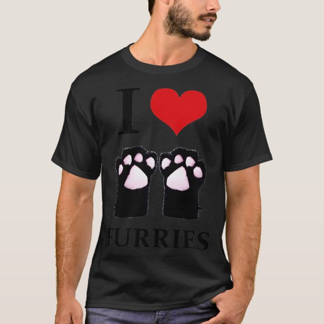 I Love Furries T-Shirt (Front)
