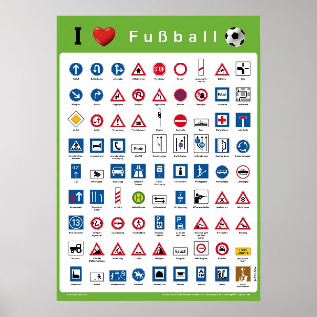 I love Fußball Poster (Front)