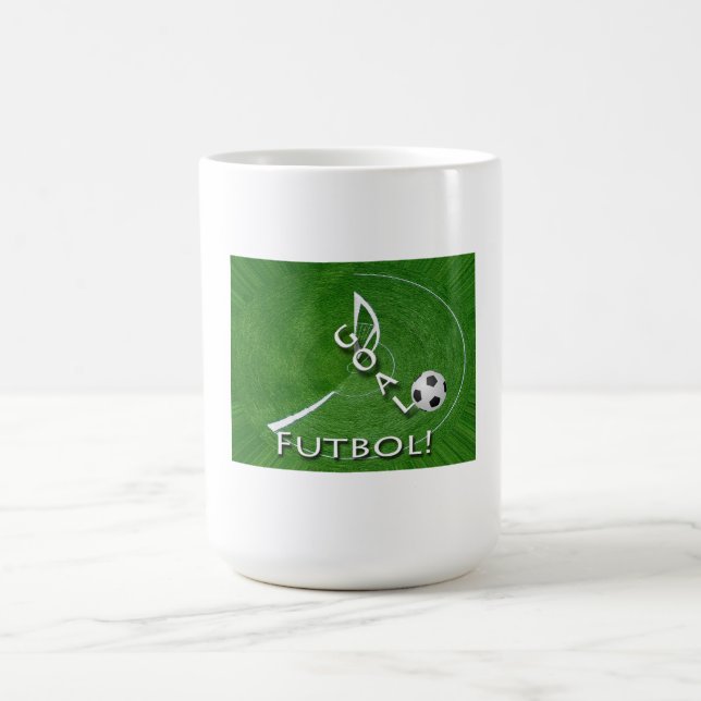 I Love Futbol Soccer Customizable Coffee Mug (Center)
