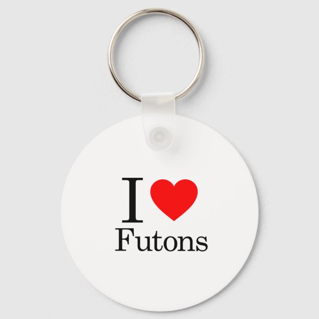 I Love Futons Keychain (Front)