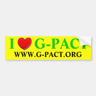 I Love G-PACT.org Bumper Sticker