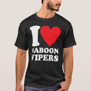 I Love Gaboon Vipers Retro T-Shirt