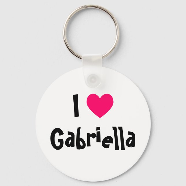 I Love Gabriella Keychain (Front)