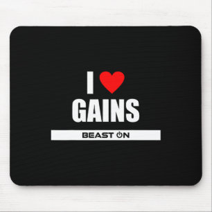 I Love Gains Bodybuilding Gainz Gym Fitness Traini Mouse Pad