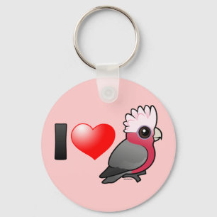 I Love Galahs (crest up) Keychain