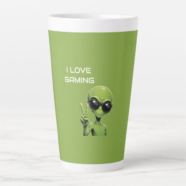 I love gaming latte mug (Front)
