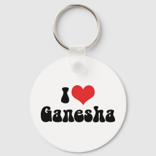 I Love Ganesha Keychain