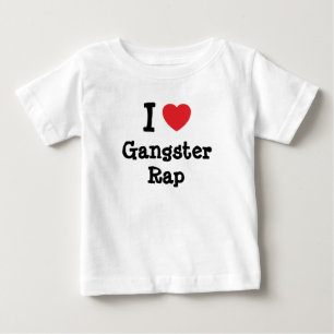 I love Gangster Rap heart custom personalized Baby T-Shirt