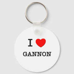 I Love Gannon Keychain