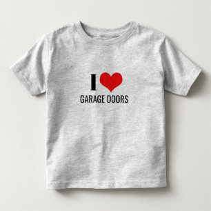 I Love Garage Doors Funny Christmas Red Heart Gift Toddler T-shirt