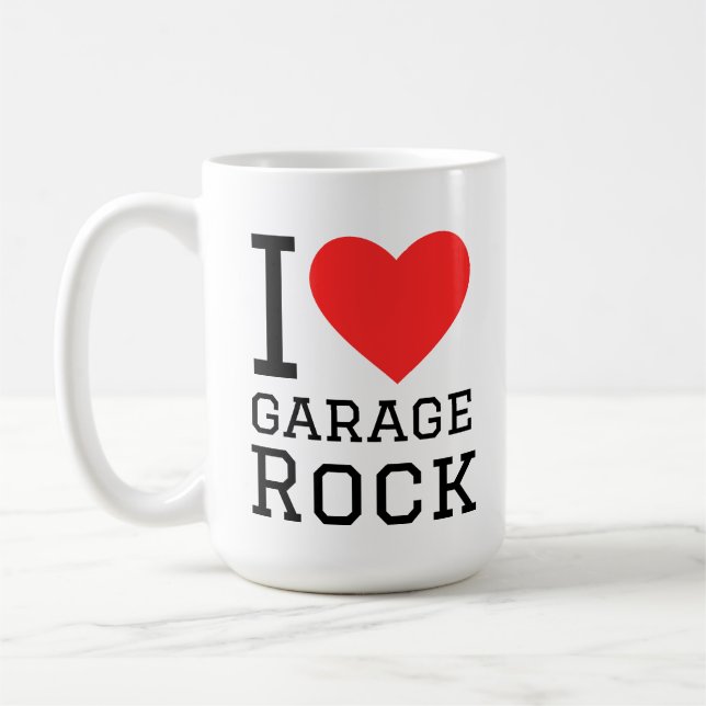 I love garage rock coffee mug (Left)