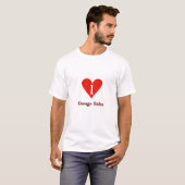 I Love Garage Sales T Shirt With Big Red Heart (Front Full)
