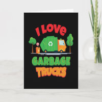 I Love Garbage Trucks Kid Boys Girls