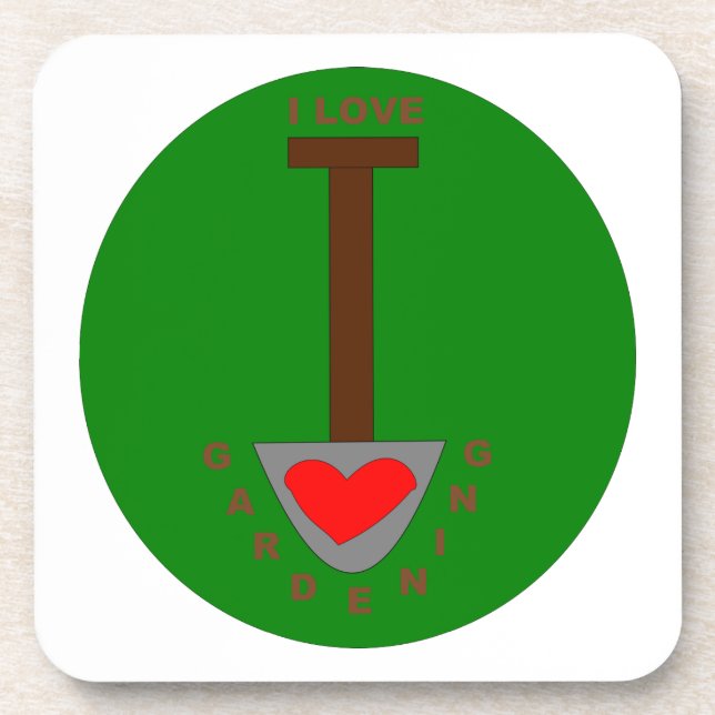 I Love Gardening Coaster (Front)