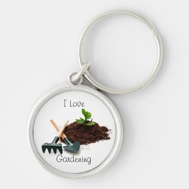 I love gardening Keychain (Front)
