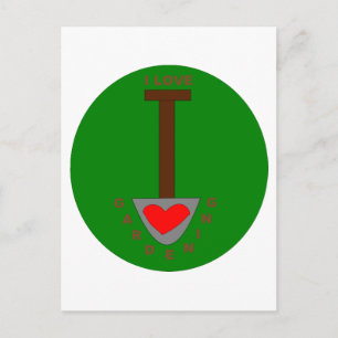 I Love Gardening Postcard