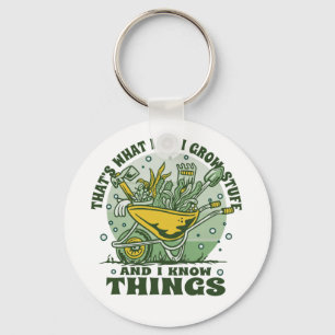 I love gardening with the funny gardener wheelbarr keychain