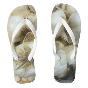 I love Garlic Custom Adult, Wide Straps Flip Flops