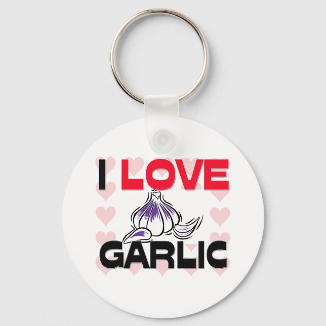 I Love Garlic Keychain (Front)