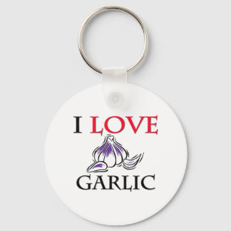 I Love Garlic Keychain