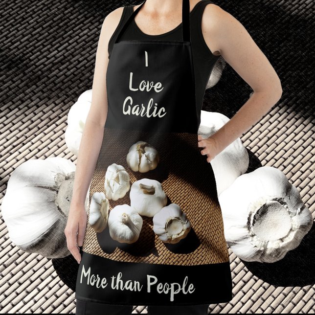 I Love Garlic more than People Fun Culinary Apron (Creator Uploaded)
