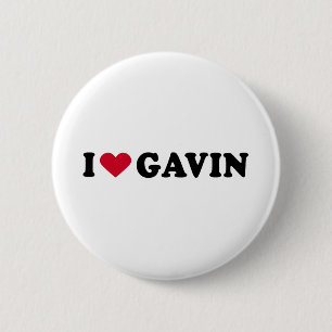 I LOVE GAVIN 2 INCH ROUND BUTTON