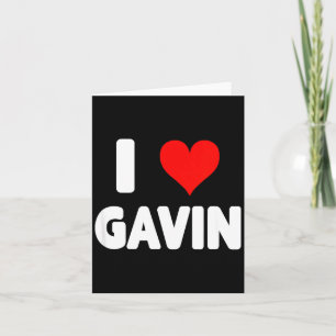 I Love Gavin - Heart Card