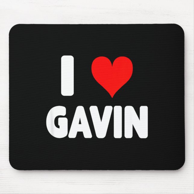 I Love Gavin - Heart  Mouse Pad (Front)