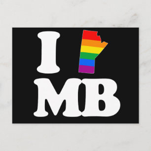 I LOVE GAY MANITOBA - WHITE -.png Postcard