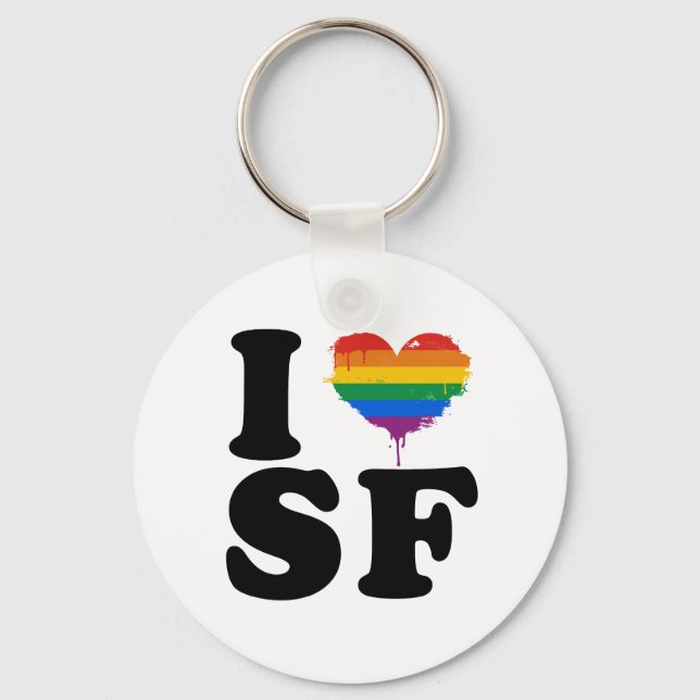 I LOVE GAY SAN FRANCISCO KEYCHAIN (Front)