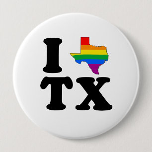 I LOVE GAY TEXAS 4 INCH ROUND BUTTON
