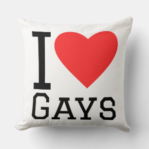 I love gays throw pillow