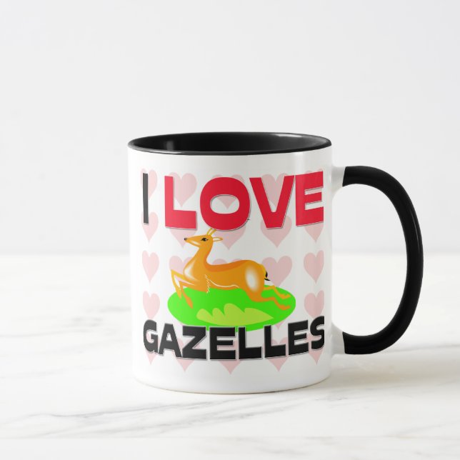 I Love Gazelles Mug (Right)