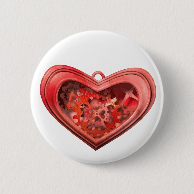 I love gears 2 inch round button (Front)