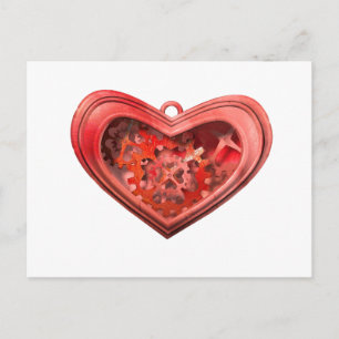 I love gears postcard