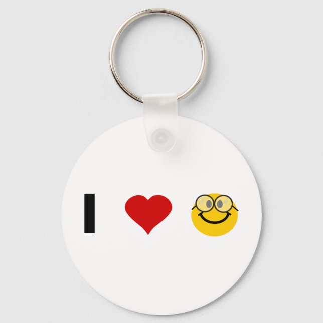 I love Geeks Keychain (Front)
