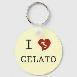 I Love Gelato Keychain