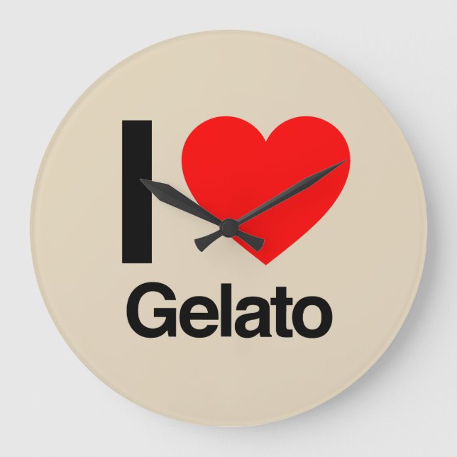 i love gelato large clock (Front)