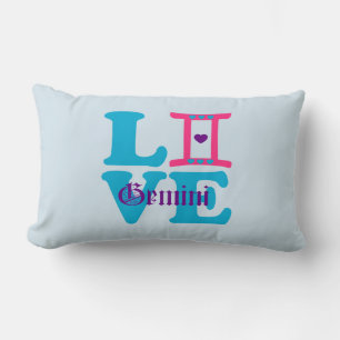♊★😍I Love Gemini-Best-Zodiac Sign Fab Lumbar Pillow