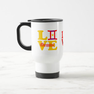 ♊★😍I Love Gemini-Best-Zodiac Sign Travel/Commuter Travel Mug