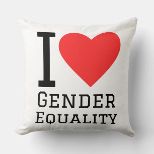 I love gender equality throw pillow