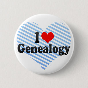 I Love Genealogy 2 Inch Round Button