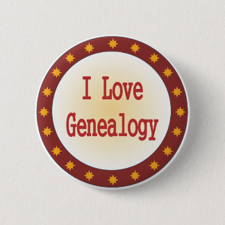 I Love Genealogy 2 Inch Round Button