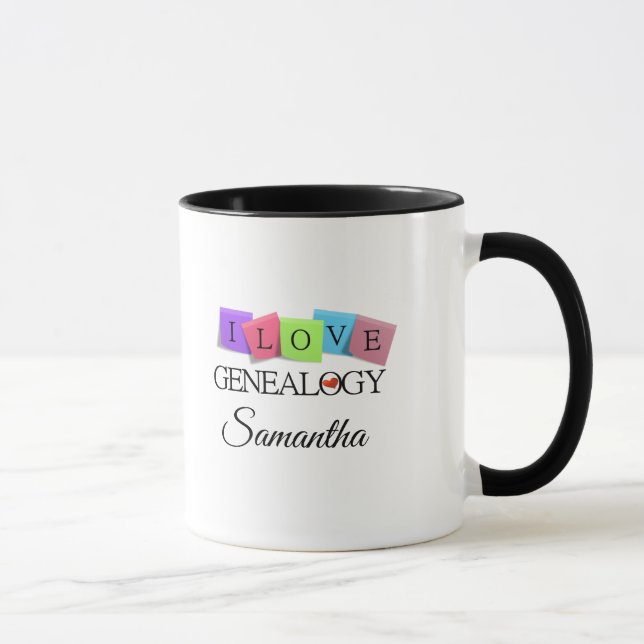 I love Genealogy Family Tree Mug (Right)